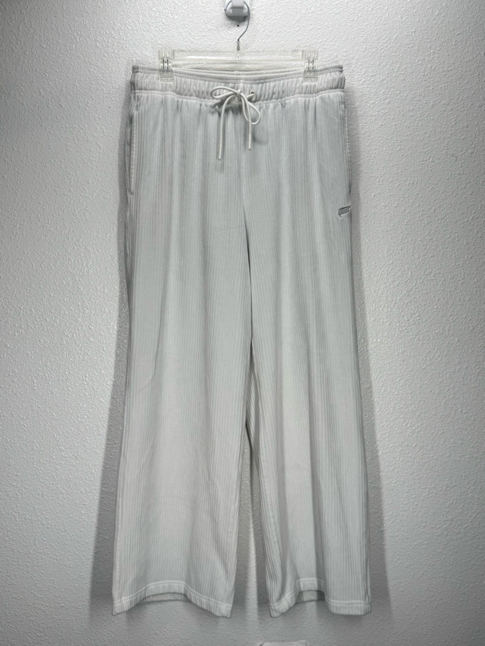 Fabletics Plush Rib Wide Leg Pant Bone High Waist Large Loungewear